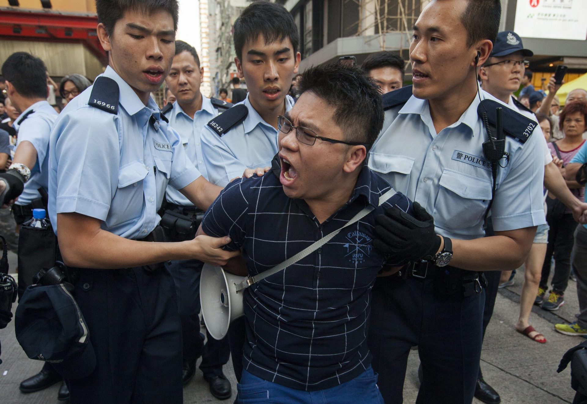 Jornalistas atacados numa manifestação em Hong-Kong