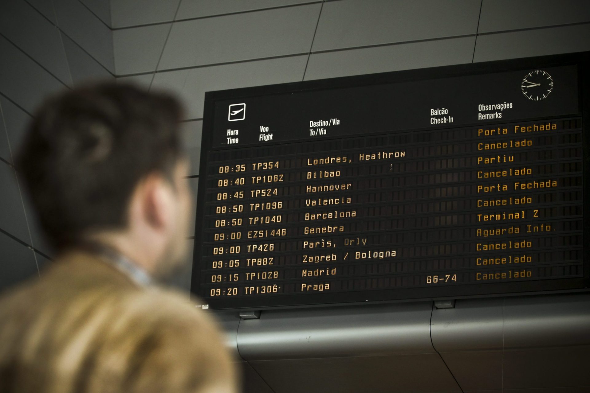 Cancelados 28 voos no aeroporto de Lisboa