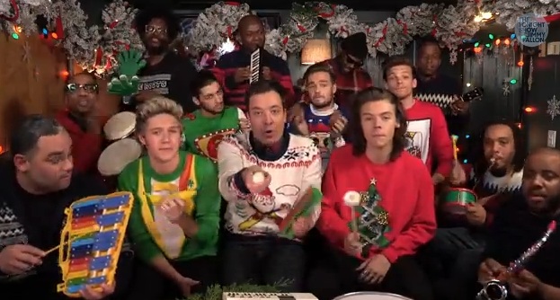 Jimmy Fallon e One Direction dão um toque infantil às músicas de Natal