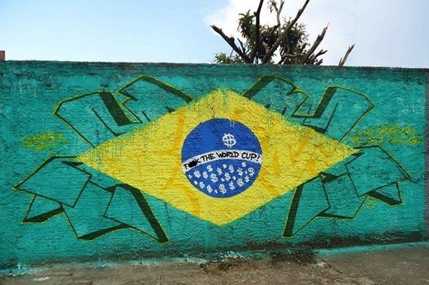 O protesto do Brasil contra a ‘Copa’&#8230; nas paredes