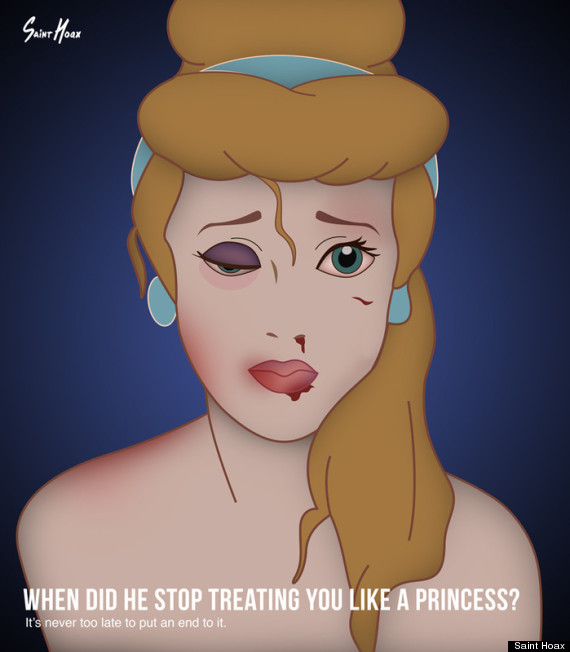 Princesas da Disney ‘vítimas’ de violência doméstica