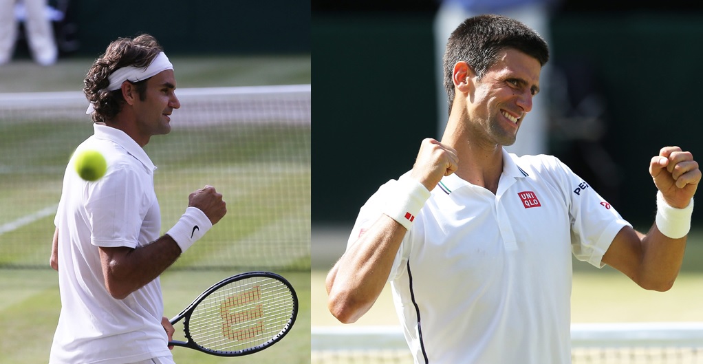 Federer e Djokovic na final de Wimbledon