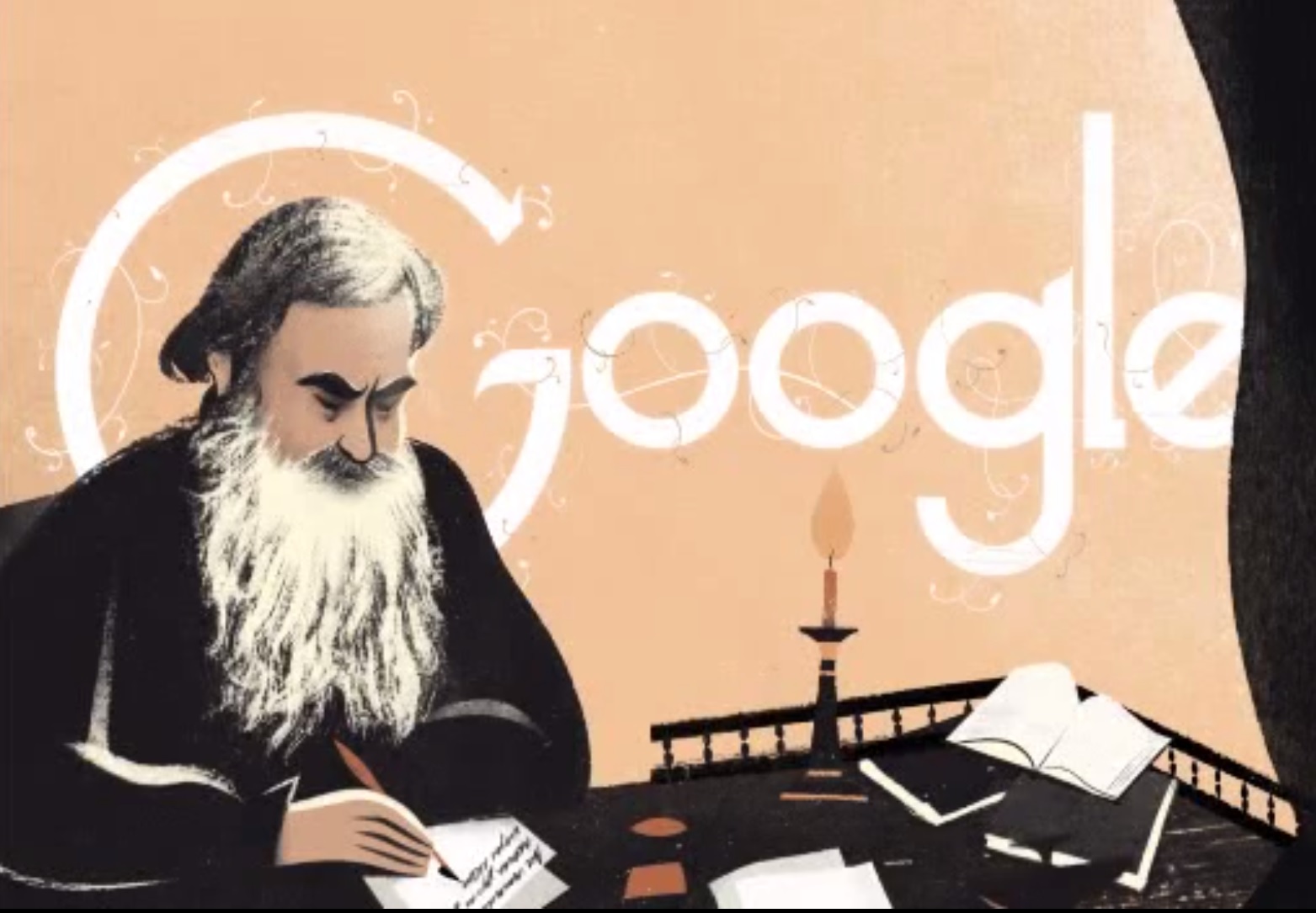 Um doodle espectacular para celebrar a obra de Leão Tolstoi