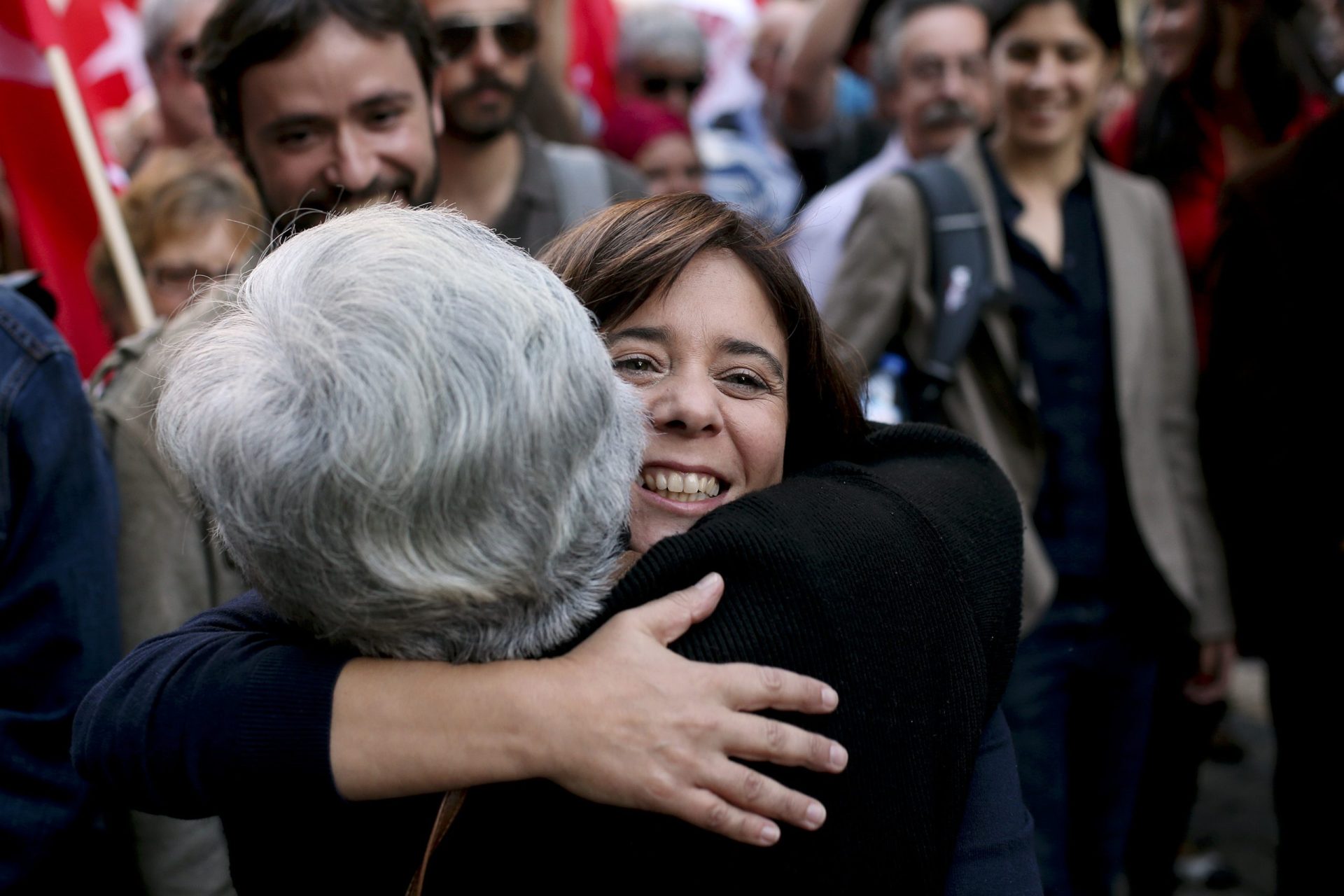 Catarina Martins com arruada emotiva no Porto