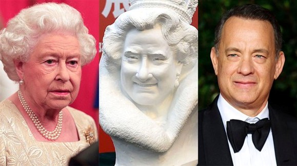 Este busto de Isabel II é parecido com um ator…