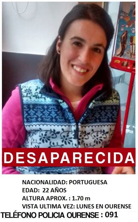 Estudante portuguesa desaparecida em Espanha