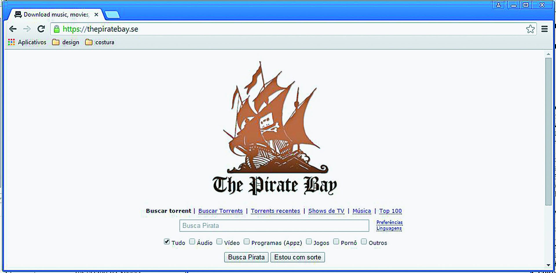 Bloqueio ao Pirate Bay