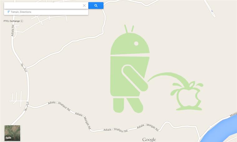 Guerra Android-Apple chega ao Google Maps