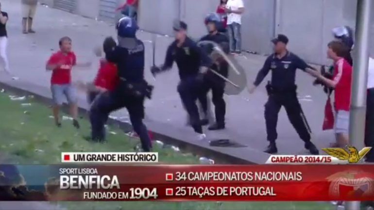 Polícia que agrediu adeptos do Benfica em Guimarães recebeu louvor