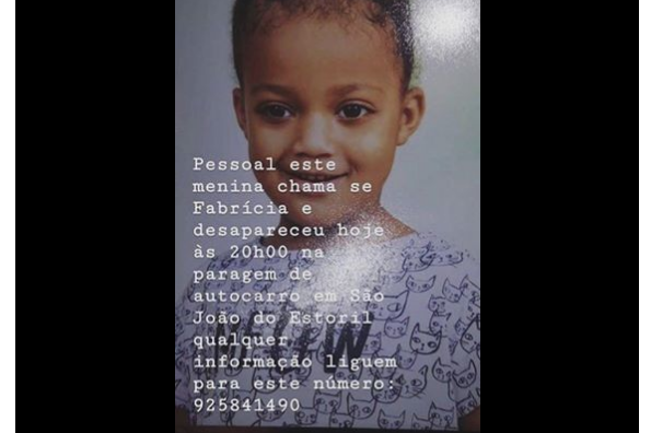 Criança desaparecida em São João do Estoril foi encontrada em casa de familiar