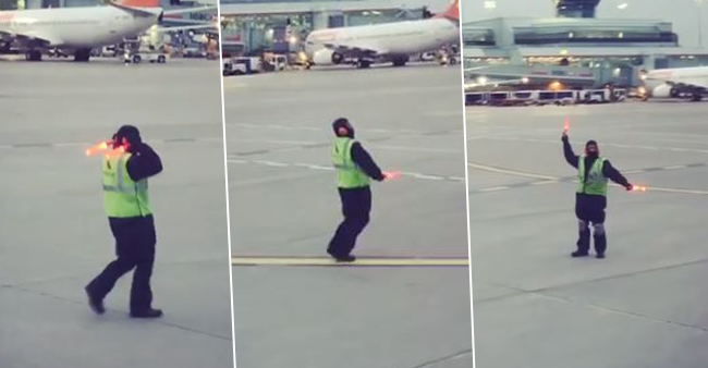 Imagens de empregado a dançar em plena pista de aeroporto torna-se viral na internet | VÍDEO