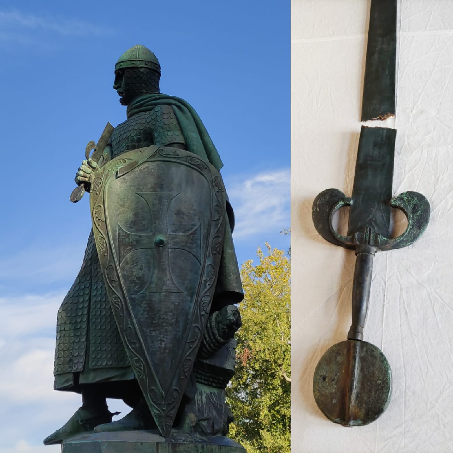 Estátua de D. Afonso Henriques fica sem espada após ter sido vandalizada