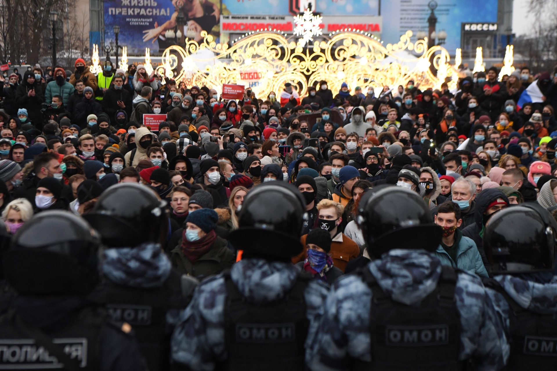 Mais de 3.400 detidos durante protestos na Rússia pela libertação de Navalny
