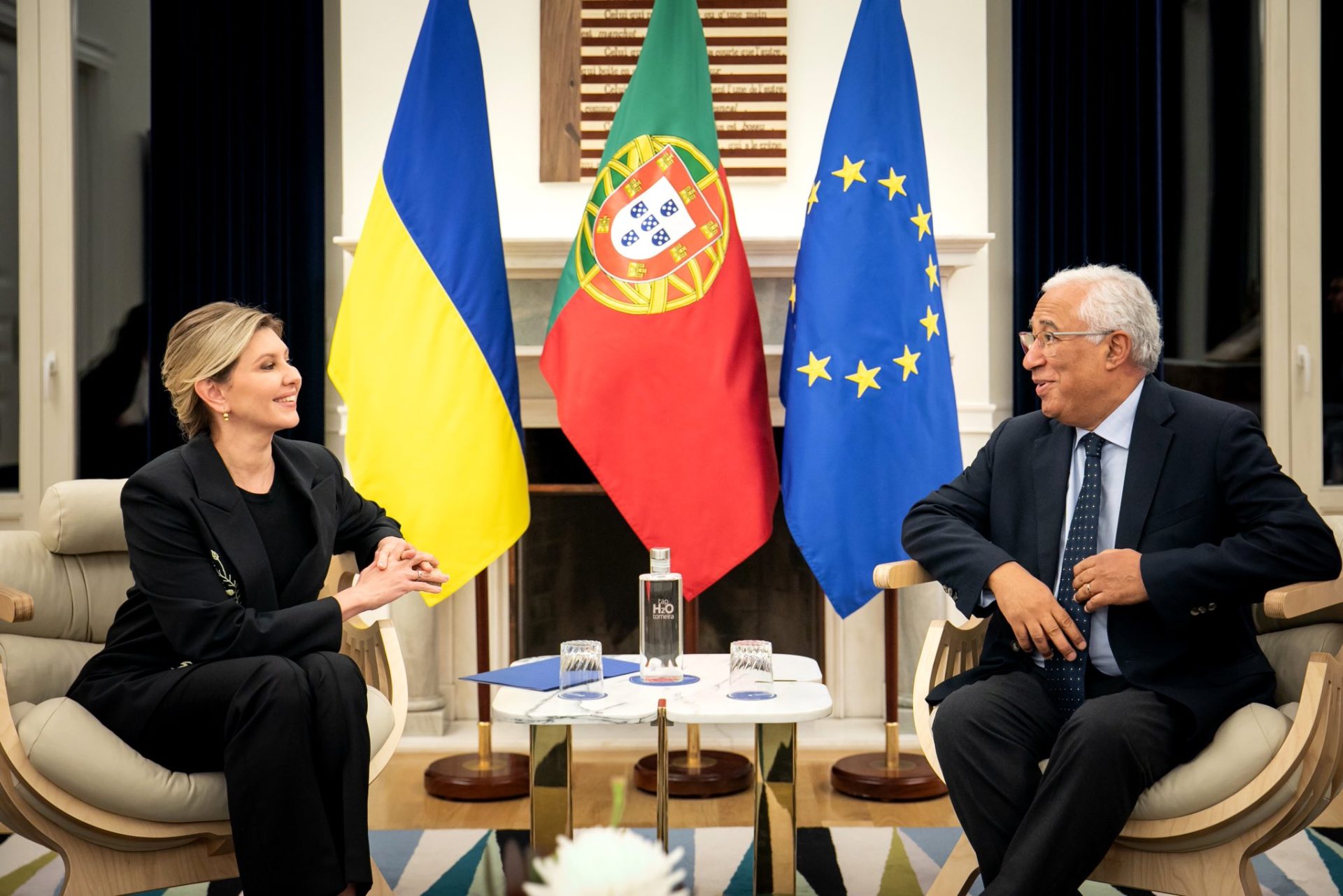 Costa recebeu mulher de Zelensky e reiterou “firme compromisso” com Ucrânia