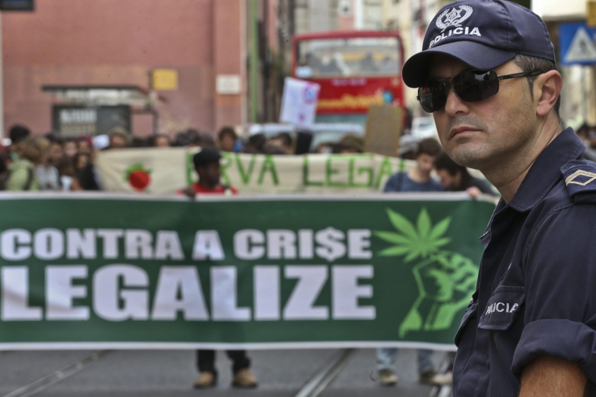 Protesto em Lisboa pela legalização de marijuana