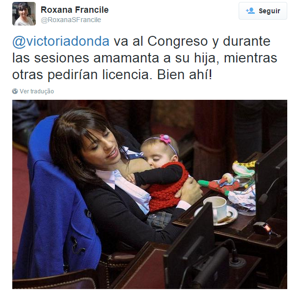 Fotografia de deputada a amamentar filha no Parlamento torna-se viral