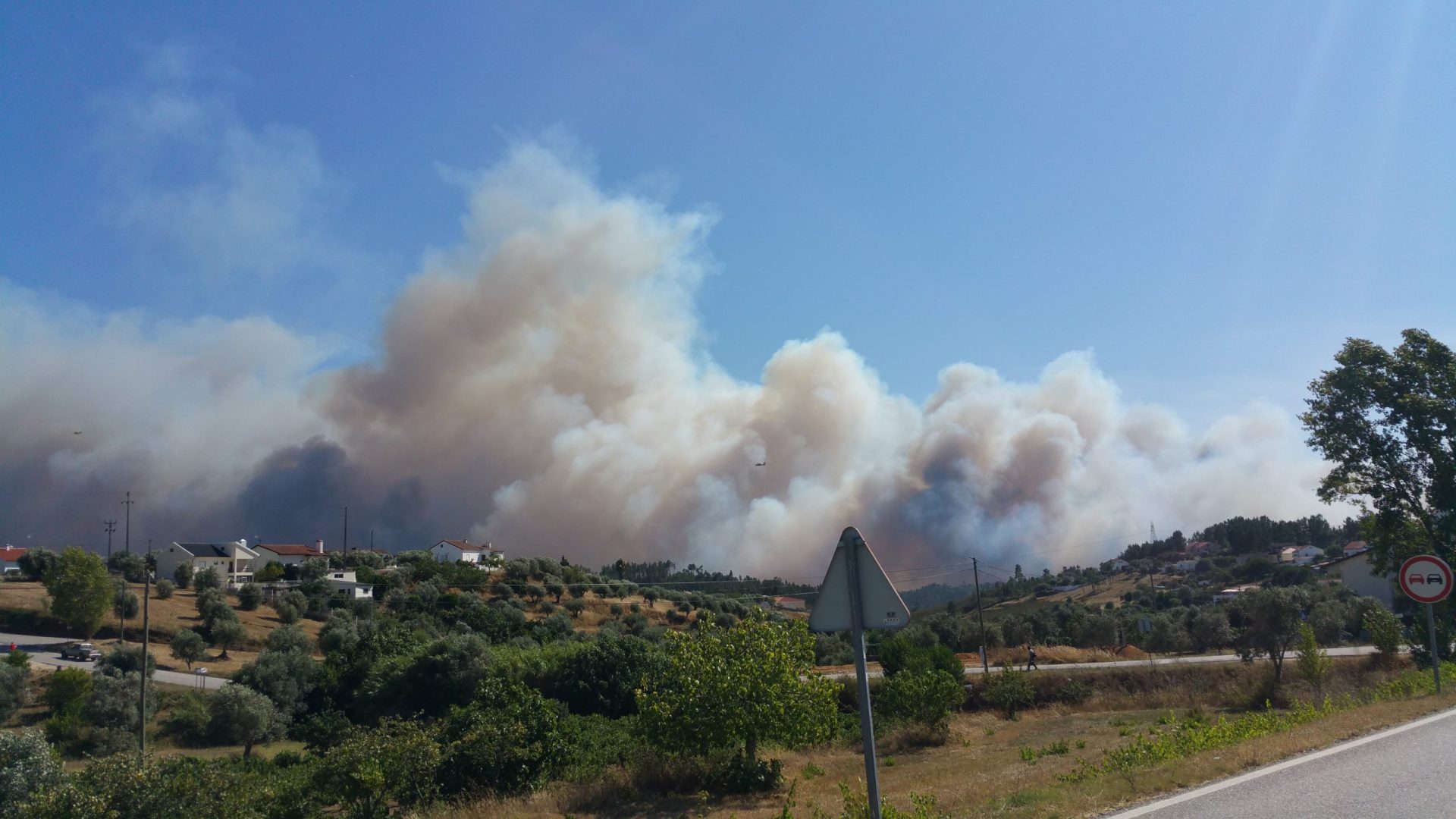 Incêndio no concelho de Tomar controlado junto às povoações