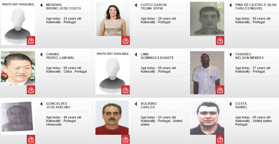 Interpol procura 24 portugueses