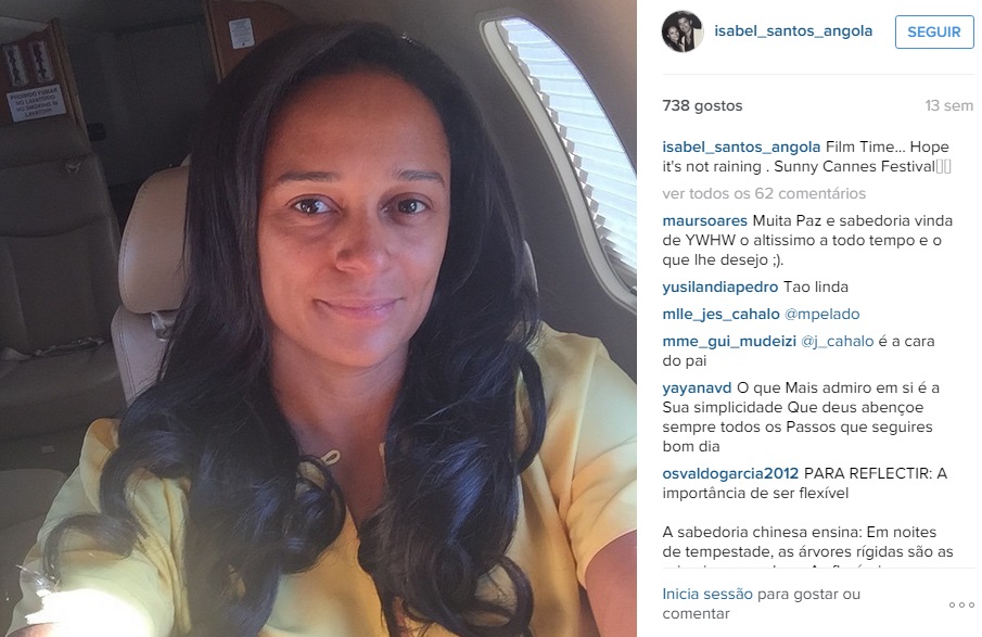 Isabel dos Santos. As selfies de uma das empresárias mais bem-sucedidas do mundo