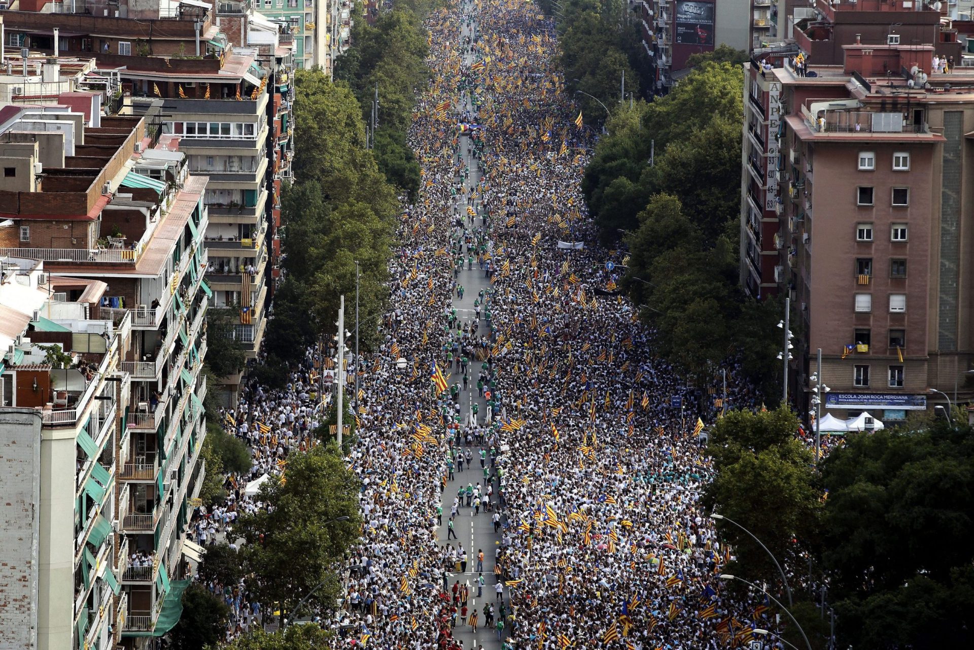 Quase 1,5 milhões de pessoas manifestam-se pela independência da Catalunha