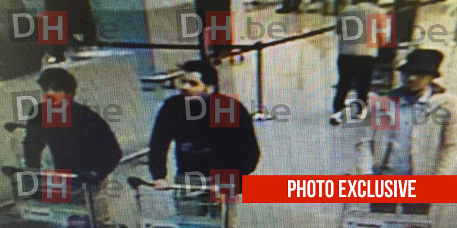 Revelada a foto dos suspeitos do atentado terrorista no aeroporto de Bruxelas