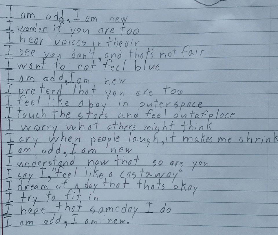 Ninguém fica indiferente a este poema escrito por um menino com Asperger
