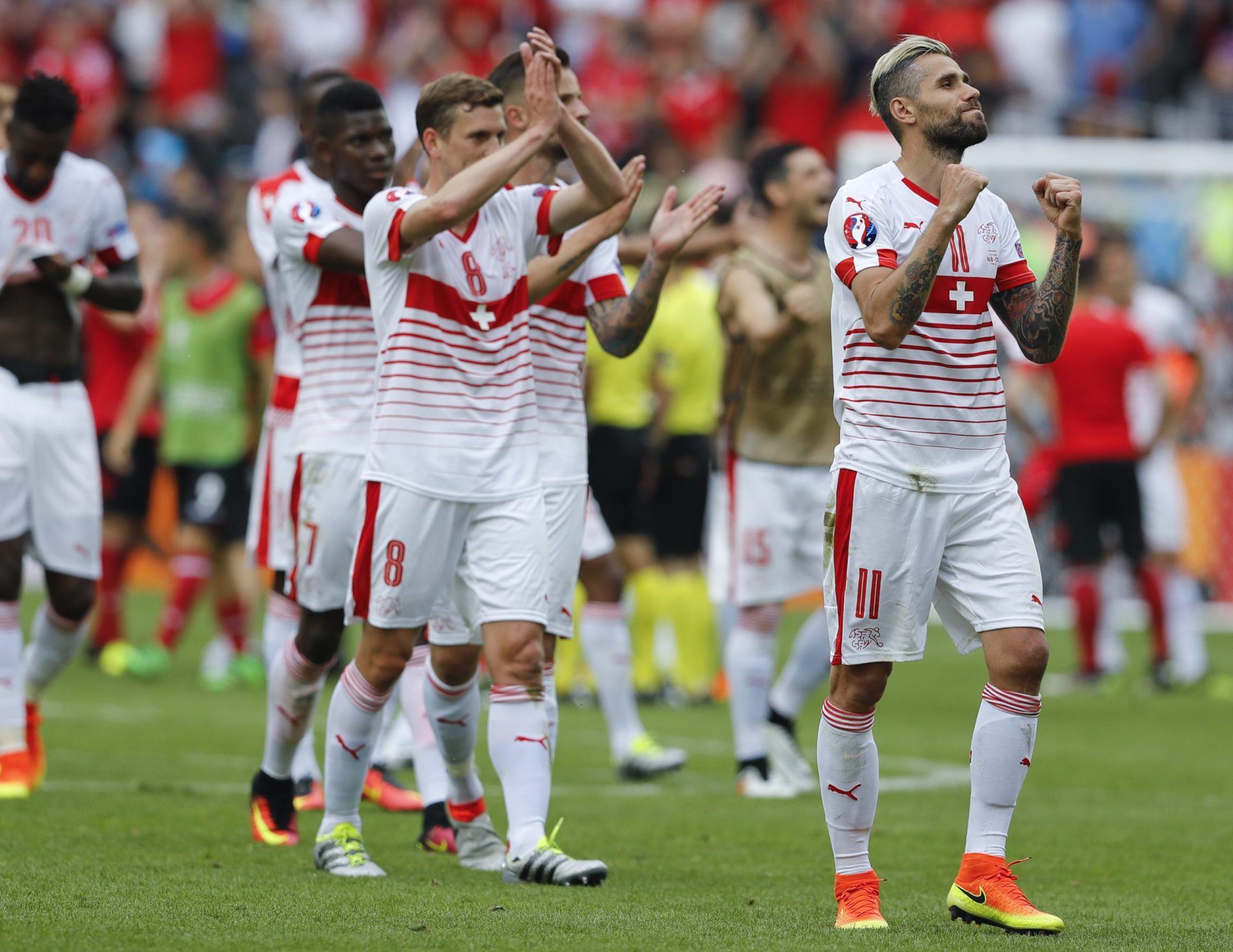 Suíça vence Albânia no segundo jogo do Euro2016