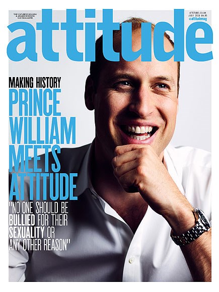 Príncipe William na capa de revista gay