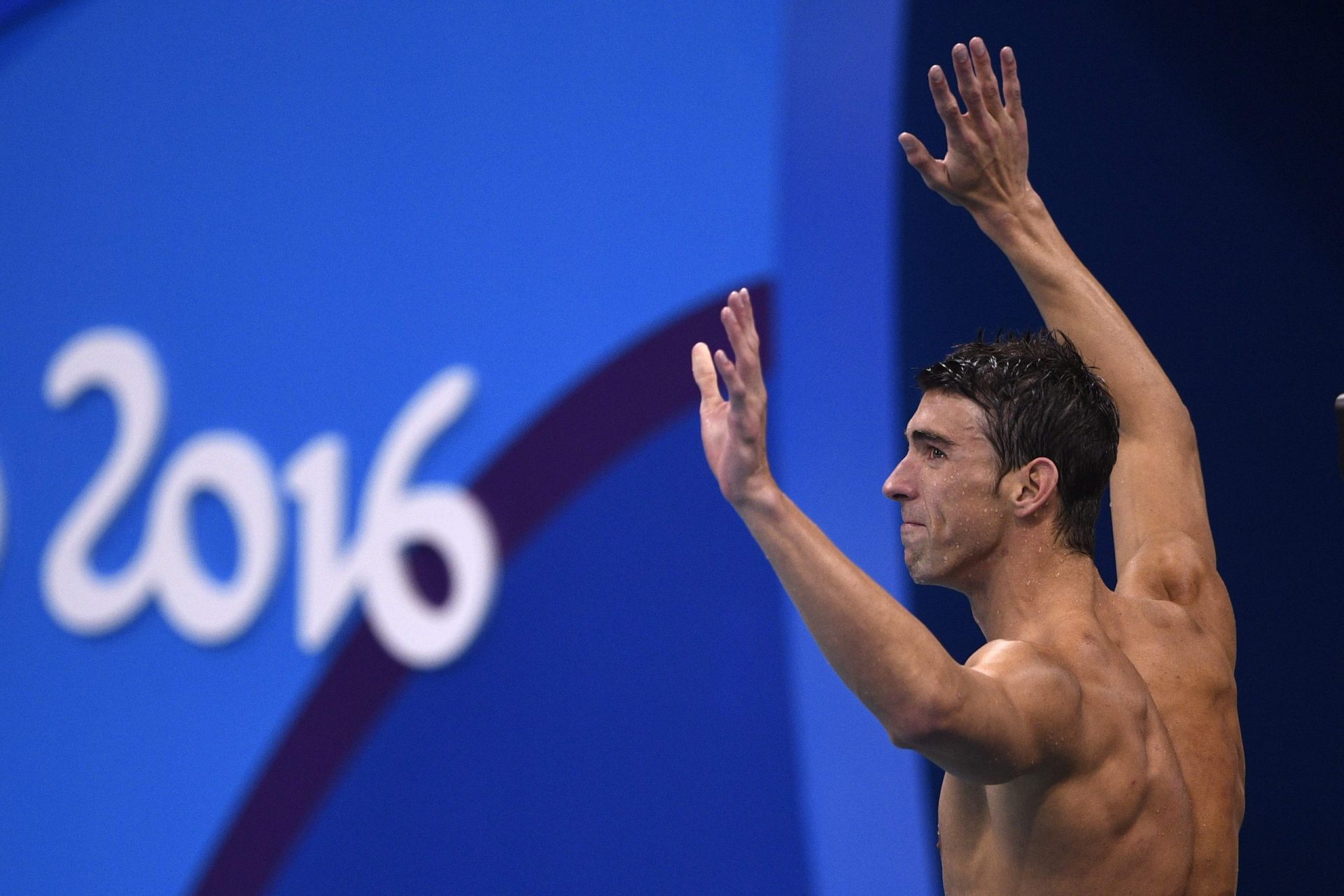 A última piscina de Phelps foi de ouro