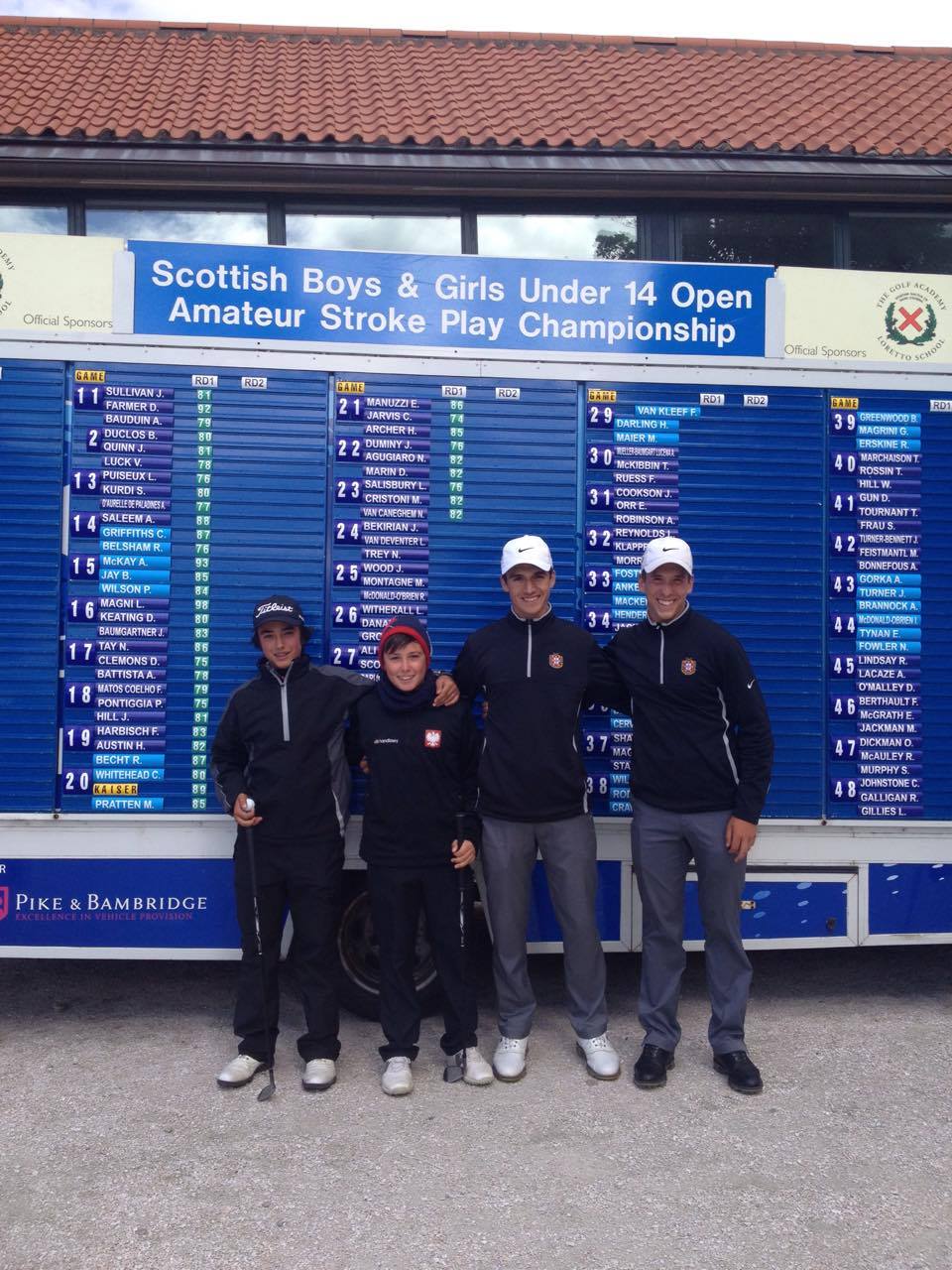 Scottish Boys em sub-14. Miguel Krowicki e Kiko Matos Coelho no Top-40