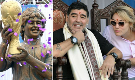 Estátua de Maradona foi apresentada e a internet reagiu