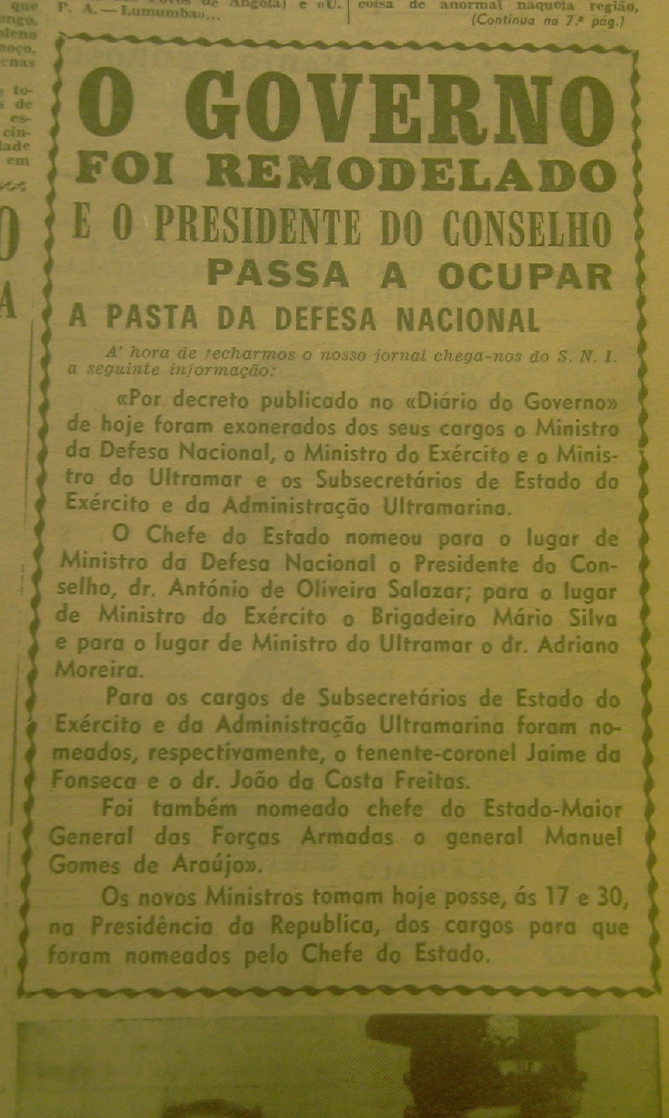 11/13 Abril de 1961. O golpe falhado de Botelho Moniz