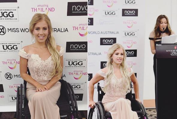 Mulher em cadeira de rodas compete para Miss Mundo Austrália