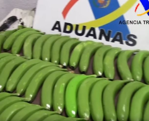 Bananas falsas escondiam sete quilos de cocaína [vídeo]