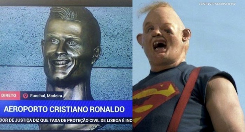 Busto de Cristiano Ronaldo alvo de piadas [fotogaleria]