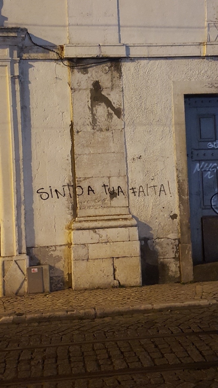 «Sinto a tua falta»