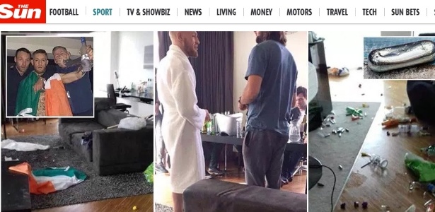 McGregor provoca o caos em quarto de hotel de Liverpool