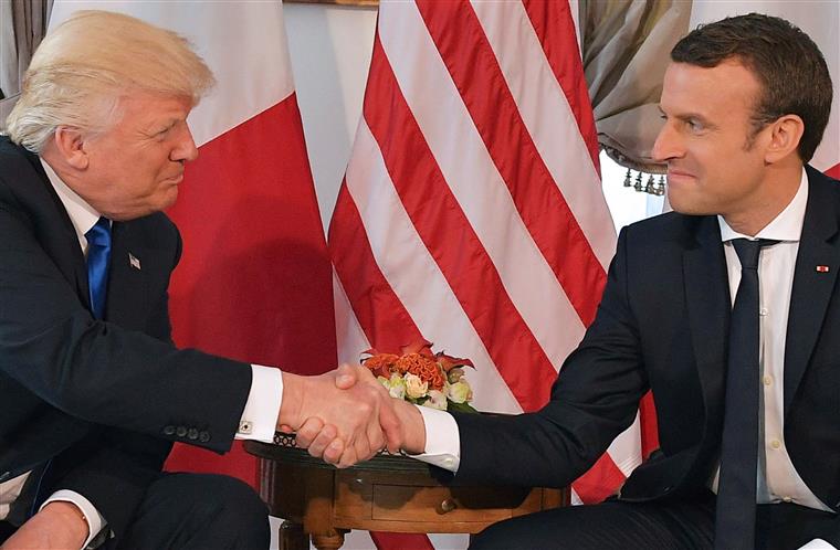 Donald Trump está em Paris a convite de Emmanuel Macron para o Dia da Bastilha