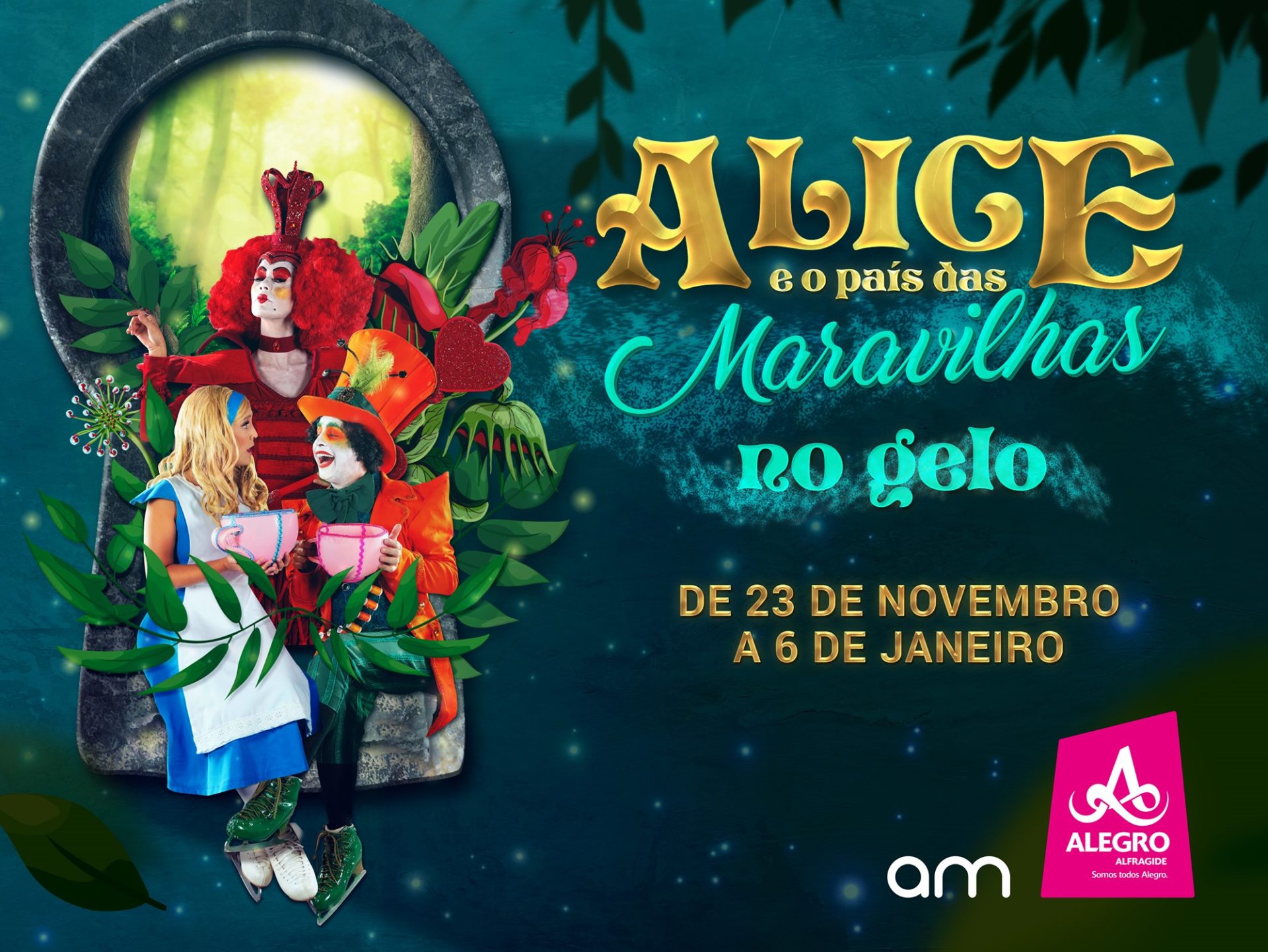Espetáculo de Natal “Alice e o País das Maravilhas no Gelo” já estreou e contou com muitas caras conhecidas