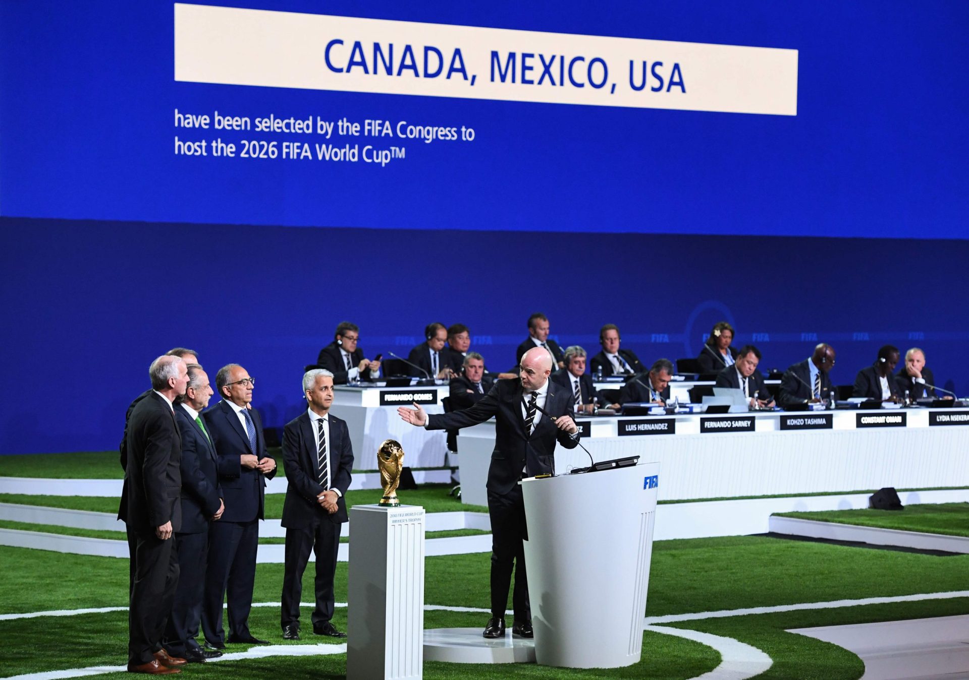 Estados Unidos, Canadá e México vão receber o Mundial 2026