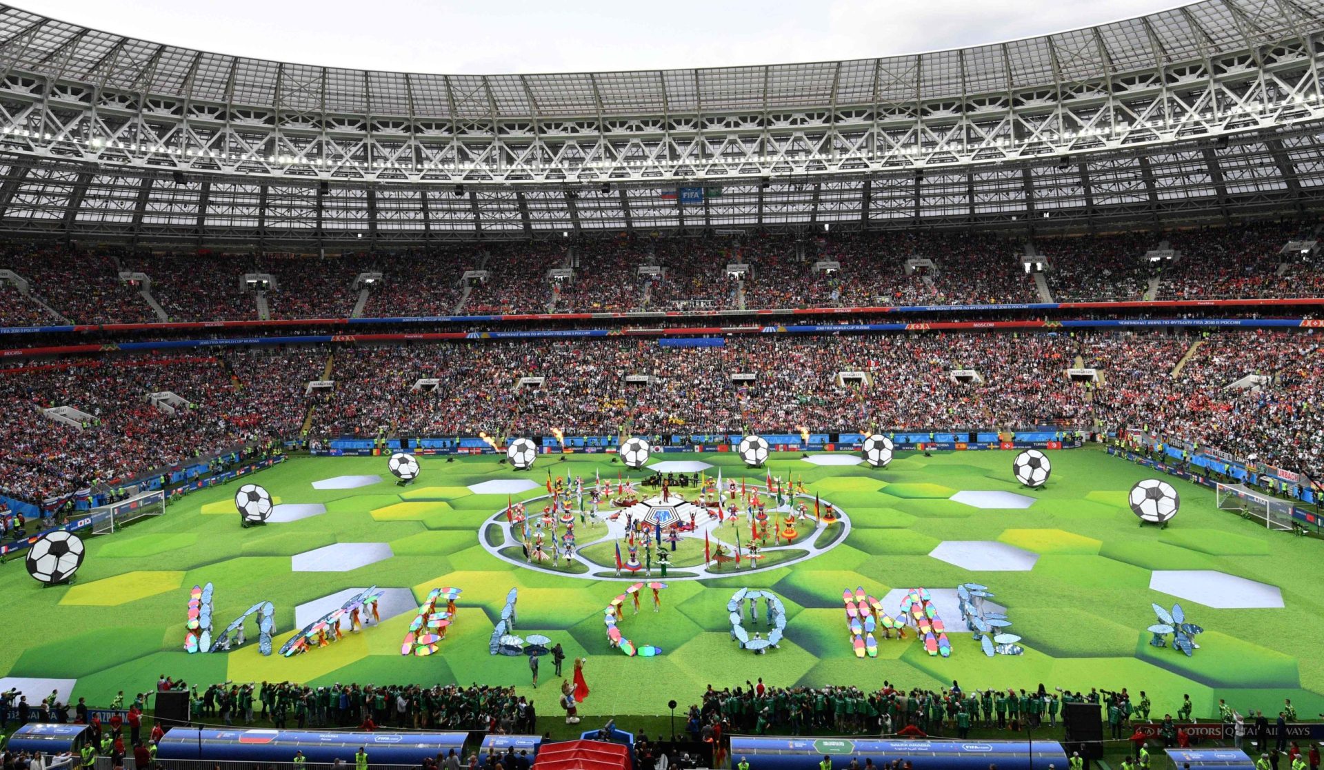 A cerimónia de abertura do Mundial 2018 | Fotogaleria