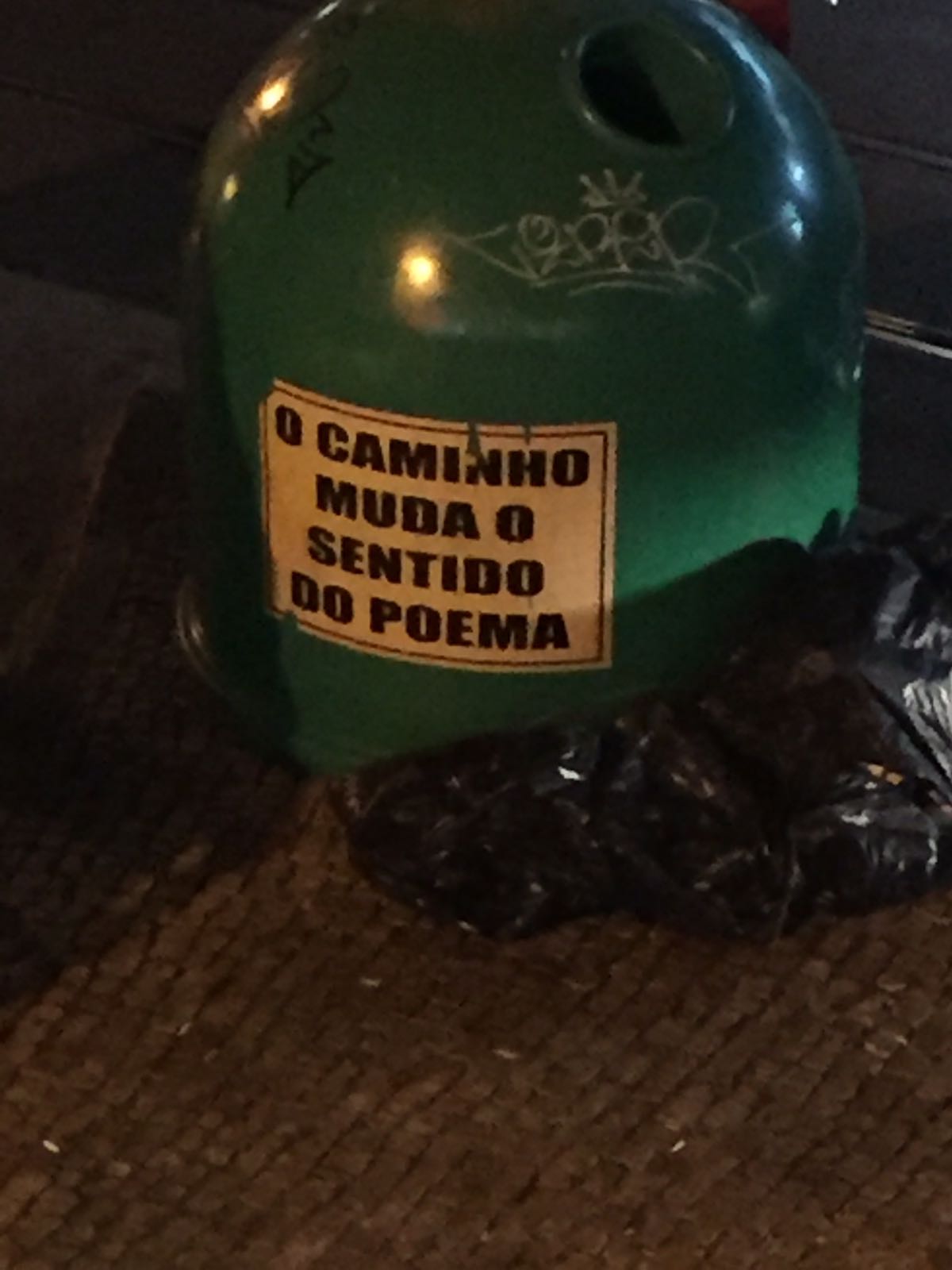 «O caminho muda o sentido do poema»