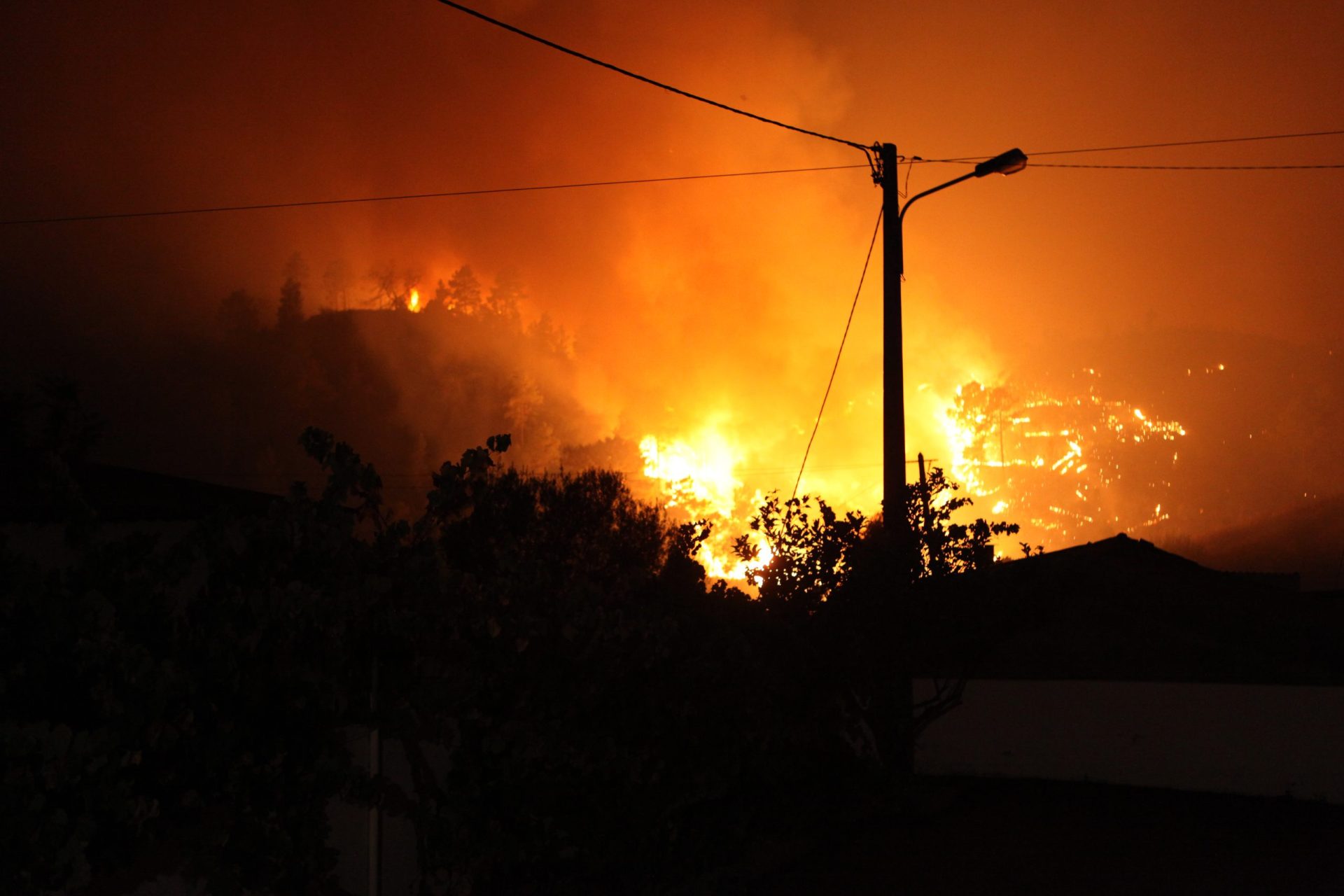 Monchique. Condições meteorológicas ajudam bombeiros durante a noite