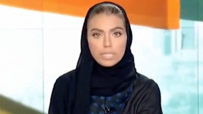 Mulher apresentou jornal da noite na televisão estatal da Arábia Saudita, pela primeira vez