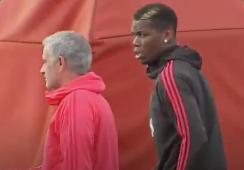 Vídeo mostra tensão entre Mourinho e Pogba