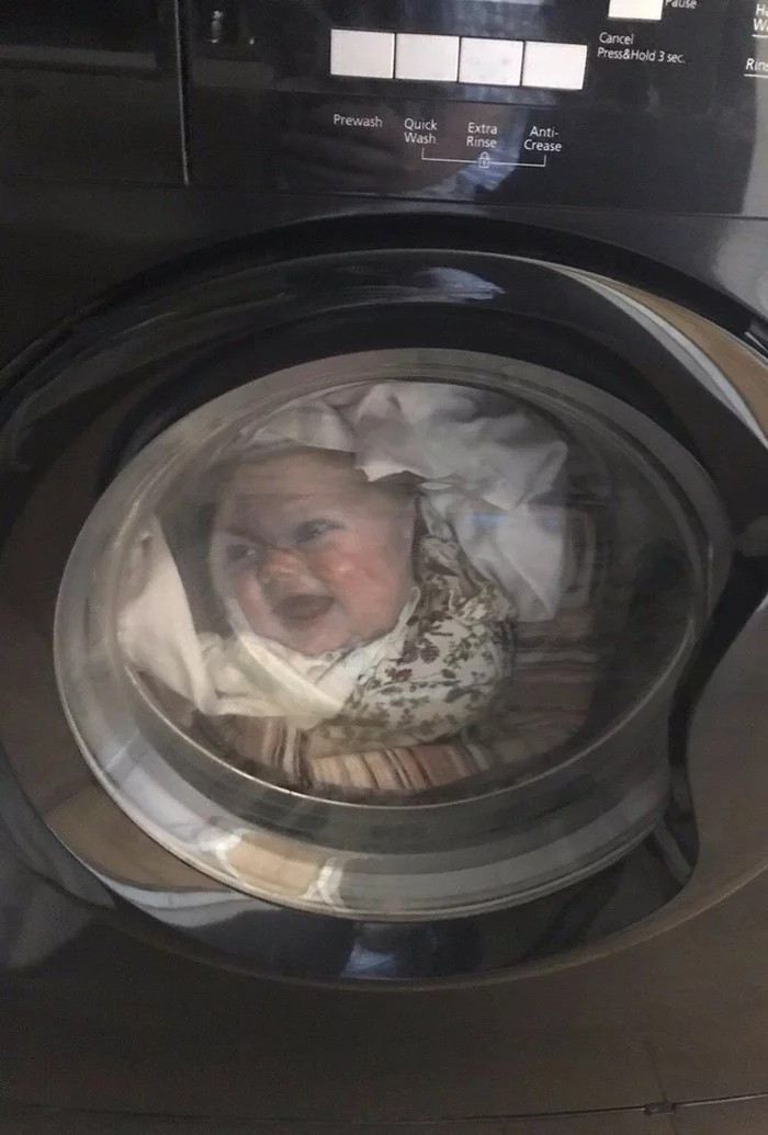 Bebé dentro da máquina de lavar? O verdadeiro susto de um pai