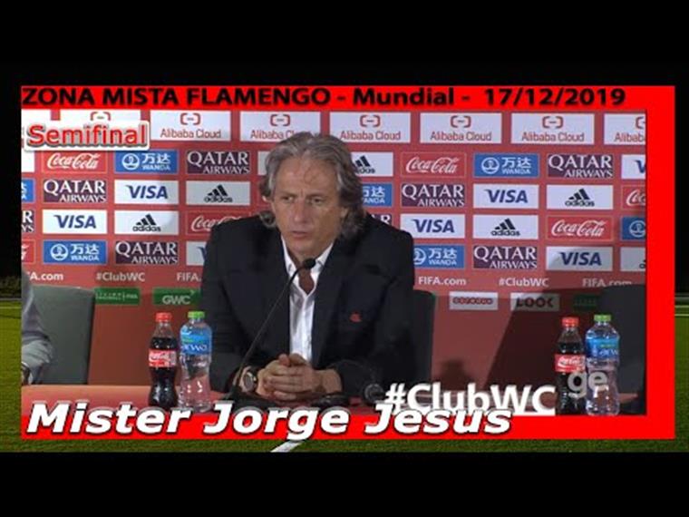 Jorge Jesus em nova cena hilariante após vitória do Flamengo frente ao Al-Hilal | Vídeo