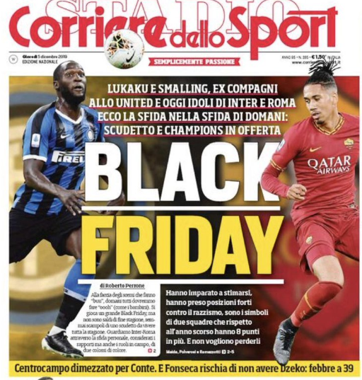 Após manchete polémica, Roma e AC Milan cortam relações com jornal italiano