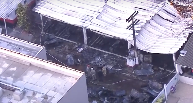 As imagens do terrível incêndio no centro de treinos do Flamengo que fez 10 mortos