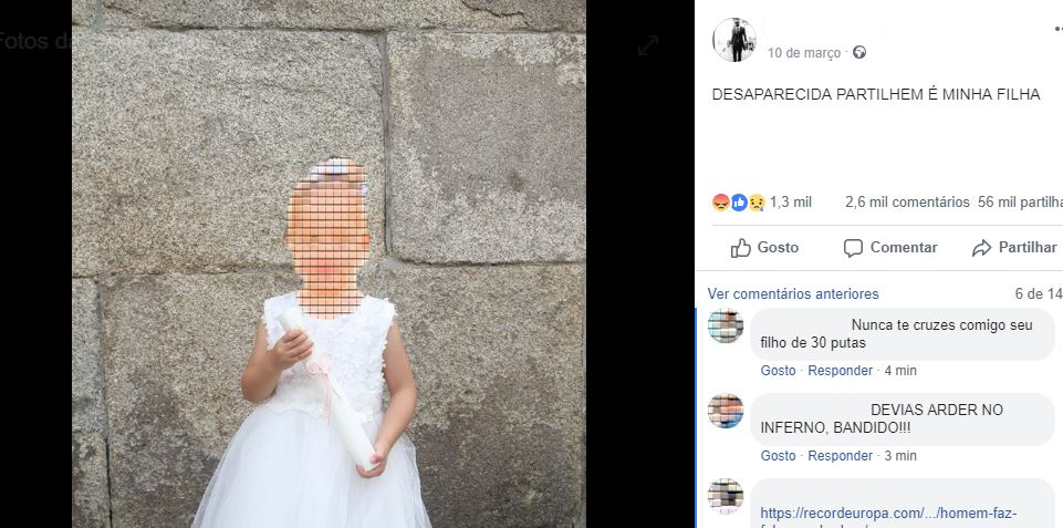 Suspeito de violência doméstica utilizou Facebook para encontrar “filha desaparecida”